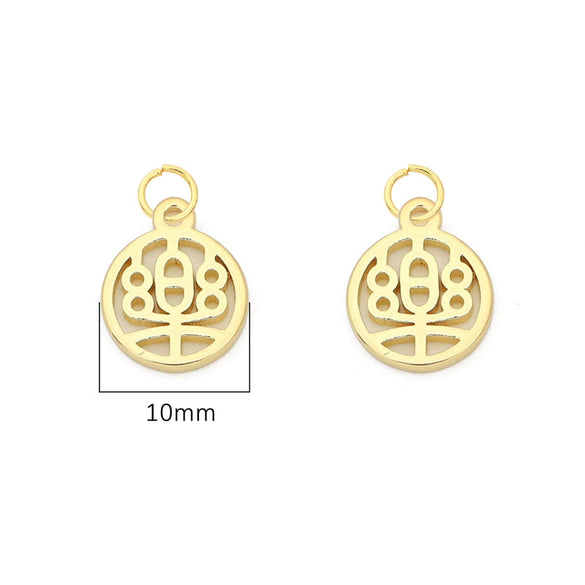 Copper Stone Small Pendant Jewelry Material For Diy Bracelet Necklace Handmade