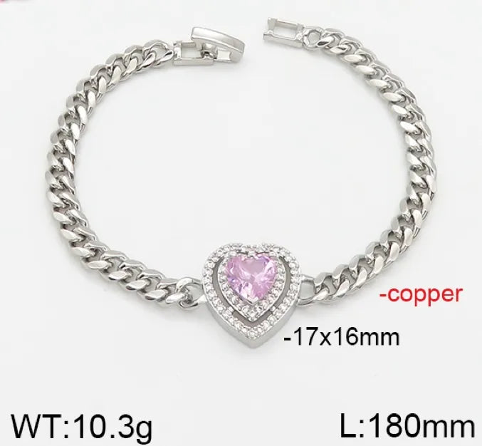 Copper Sweet Heart Shape Bracelets