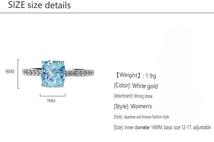 Copper Sweet Inlay Solid Color Zircon Rings