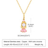 Sweet Mermaid Copper Alloy Plating Inlay Zircon Women'S Pendant Necklace