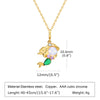 Sweet Mermaid Copper Alloy Plating Inlay Zircon Women'S Pendant Necklace