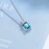 Copper Sweet Simple Style Shiny Hollow Out Inlay Square Zircon Pendant Necklace