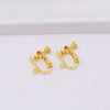 Copper U Shaped Adjustable Screw Ear Clip Converter With 18K Gold Filled Color Preserving Ear Needles And Electroplating Treatment For Diy Earrings