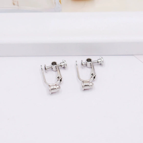Copper U Shaped Adjustable Screw Ear Clip Converter With 18K Gold Filled Color Preserving Ear Needles And Electroplating Treatment For Diy Earrings