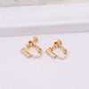 Copper U Shaped Adjustable Screw Ear Clip Converter With 18K Gold Filled Color Preserving Ear Needles And Electroplating Treatment For Diy Earrings