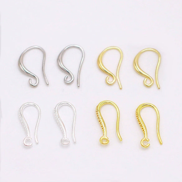 Copper Ushaped Ear Hooks 18K Gold Plated Handmade Diy Earrings Semifinished Material