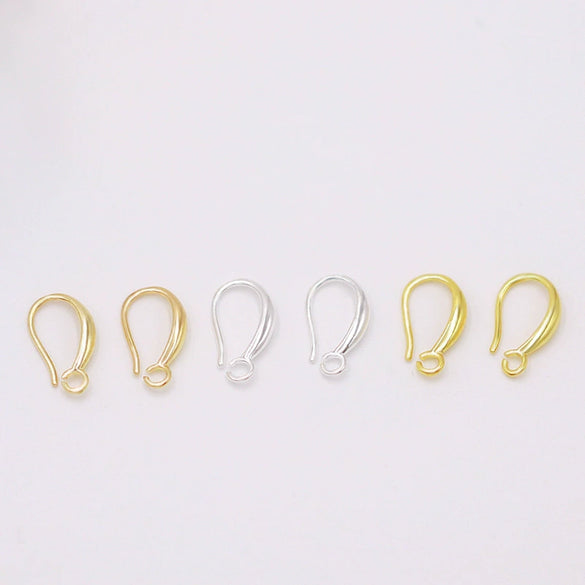 Copper Ushaped Ear Hooks 18K Gold Plated Handmade Diy Earrings Semifinished Material
