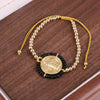 Copper Vacation Ethnic Style Simple Style Beaded Knitting Human Round Bracelets