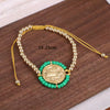 Copper Vacation Ethnic Style Simple Style Beaded Knitting Human Round Bracelets