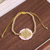 Copper Vacation Ethnic Style Simple Style Beaded Knitting Human Round Bracelets
