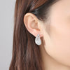 Copper Water Drop Earrings With Inlaid Zircon Elegant Sparkling Dangle Jewelry For Women Wholesale