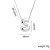 Copper White Gold Plated Basic Plating Letter Pendant Necklace