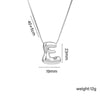 Copper White Gold Plated Basic Plating Letter Pendant Necklace