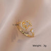 Copper White Gold Plated Gold Plated Plating Inlay Flower Glass Zircon Open Rings