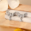 Copper Zircon Butterfly Pendant Earrings Electroplated Titanium Steel Women's Earrings