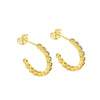 Copper Zircon Circle Light Luxury Women's Earrings