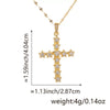 Copper Zircon Cross Pendant Lip Chain Fashion Jewelry For Women Geometric Style