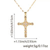 Copper Zircon Cross Pendant Lip Chain Fashion Jewelry For Women Geometric Style