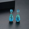 Copper Zircon Drop Earrings Fashionable Dangle Ear Jewelry For Party And Formal Dress Accessories