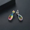 Copper Zircon Drop Earrings Fashionable Dangle Ear Jewelry For Party And Formal Dress Accessories