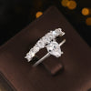 Copper Zircon Dropshaped Geometric Light Luxury Style Ring