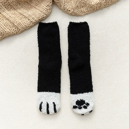 Coral Fleece Socks Women'S Autumn And Winter Socks Plus Velvet Thickening Socks