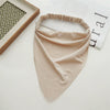 Cotton Extended Triangle Scarf And Headband Turban Headwear With Geometric Style