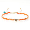 Cotton Rope Copper Simple Style Classic Style Commute Heart Shape Drawstring Bracelets