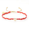 Cotton Rope Copper Simple Style Classic Style Commute Heart Shape Drawstring Bracelets