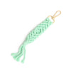 Cotton Rope Tassel Handwoven Keychain Pendant With Cross Crown Roman Numerals Bohemian Retro Style