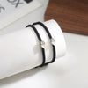 Couple Adjustable Braided Cord S925 Sterling Silver Zirconium Inlaid Dropshaped Electroplated Bracelet For Men And Women