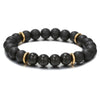 Couple Bracelet Stone Black Onyx Trendy Simple Design Unisex