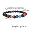 Couple Bracelet Volcanic Stone Lapis Geometric Style Electroplated Jewelry