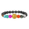 Couple Bracelet Volcanic Stone Lapis Geometric Style Electroplated Jewelry
