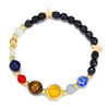 Couple Bracelet Volcanic Stone Lapis Geometric Style Electroplated Jewelry
