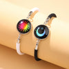 Couple Bracelet Zinc Alloy Personality Style With Letters Numbers Text Pattern Seiko Processing