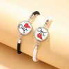 Couple Bracelet Zinc Alloy Personality Style With Letters Numbers Text Pattern Seiko Processing