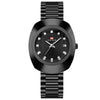 Couple Business Style Quartz Watch Alloy Case Stainless Steel Band Oval Dial Waterproof