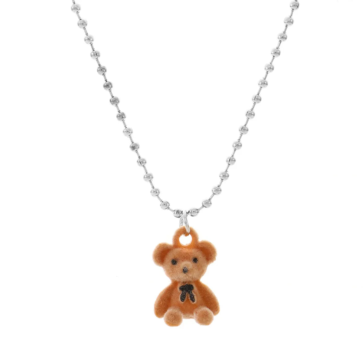 Cute Bear Alloy Plating Couple Necklace