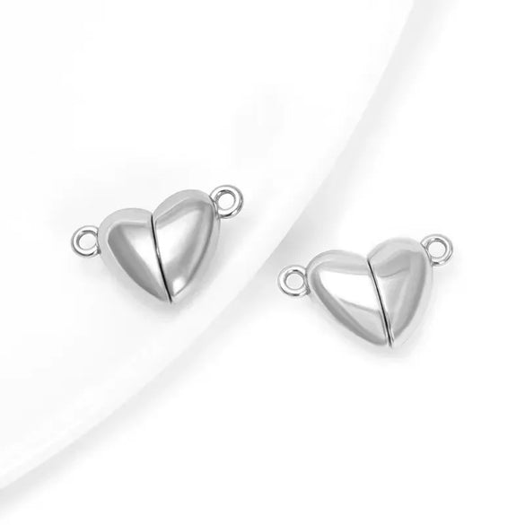 Couple Fashion Love Shape Jewelry Accessories Strong Magnet Buckle Couple Necklace Bracelet Buckle Smooth Ball Sling Buckle