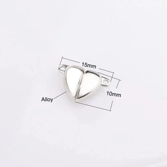 Couple Fashion Love Shape Jewelry Accessories Strong Magnet Buckle Couple Necklace Bracelet Buckle Smooth Ball Sling Buckle