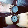 Couple Fashion Retro Belt Quartz Watch Metal Case Genuine Leather Strap Round Dial