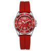 Couple Fashion Sports Silicone And Alloy Quartz Watch Round Dial Life Waterproof Stainless Steel Buckle