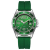 Couple Fashion Sports Silicone And Alloy Quartz Watch Round Dial Life Waterproof Stainless Steel Buckle
