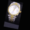 Couple Fashion Waterproof Quartz Wrist Watch Set Alloy And Stainless Steel Round Dial