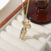 Couple Hug Fashion Allmatch Jewelry Stainless Steel Copper Geometric Handmade Pendant Necklace