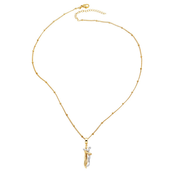 Couple Jewelry Copper Geometric Pendant Necklace Goldplated Electroplating