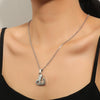 Couple Jewelry Titanium Steel Alloy Love Arrow Piercing Heart Pendant Necklace