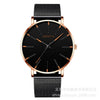 Couple Mesh Belt Quartz Watch Alloy Case Stainless Steel Strap And Buckle Round Dial Leisure Style