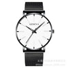 Couple Mesh Belt Quartz Watch Alloy Case Stainless Steel Strap And Buckle Round Dial Leisure Style